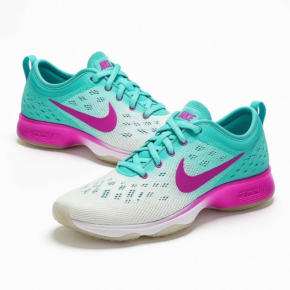 Nike Zoom Fit Agility Women’s Trainers – Turbo Green / Vivid Pink • Size 8.5